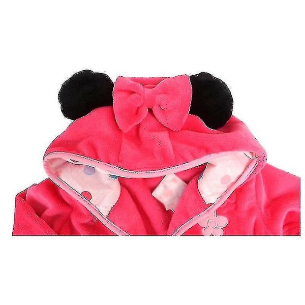 Barnens Hooded Badrock Mickey Minnie Dressing Gown Sovkläder Nattkläder Pyjamas