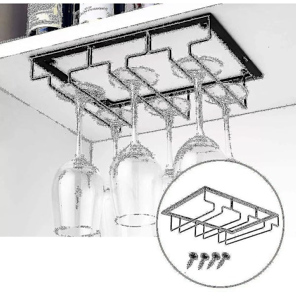 Hängande Glasställ - Vinglasställ Med 3 Stänger För 6-9 Glas