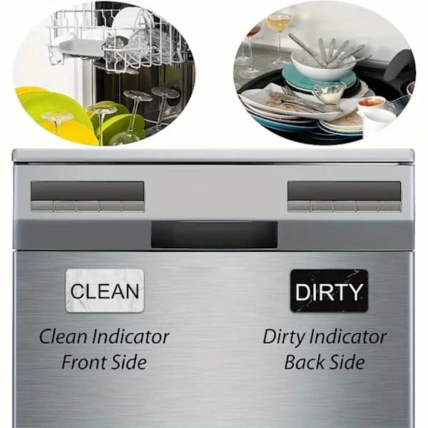 Diskmaskin Magnet REN / SMUTSIG Dubbelsidig Logotyp wreath pattern