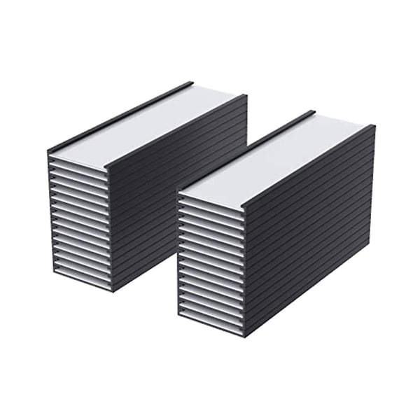 30-pack C-kanal magnetiska etiketthållare 1 X 3 in med magneter Magnetiska namnetiketter Verktygslåda Etiketter för metall whiteboard