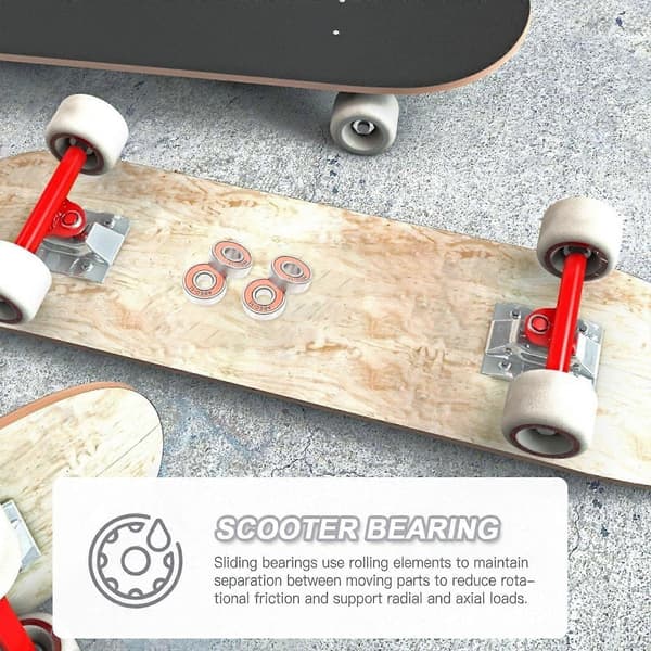 Skateboard Lejer Longboard Lejer til Skateboards 8 Stk Orange