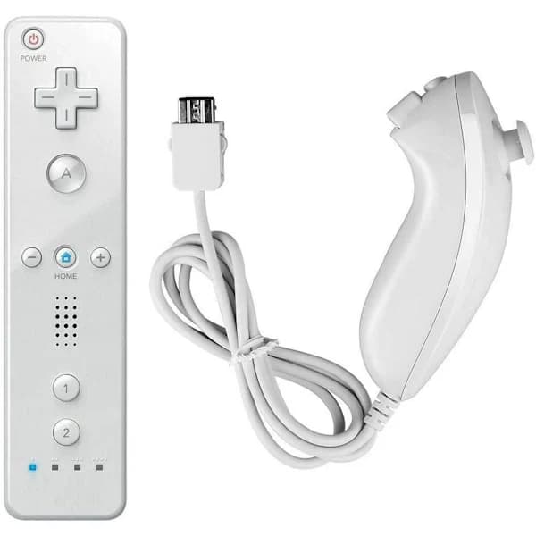 Wii Remote Plus + Nunchuck Motion Plus (Hvit) Hvit One Size