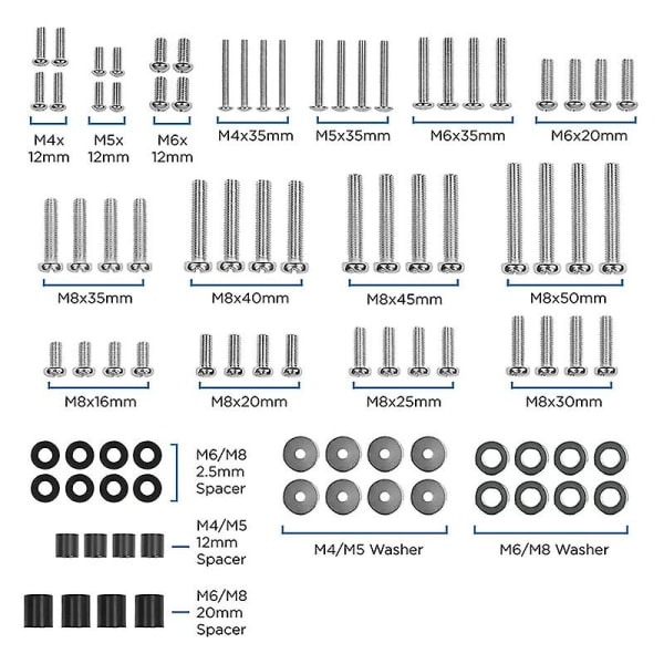 Tv Mounting Hardware Kit, Universal Vesa Wall Mount Screw, Washer, Pack ( M6 M8) For Tv And Monitor