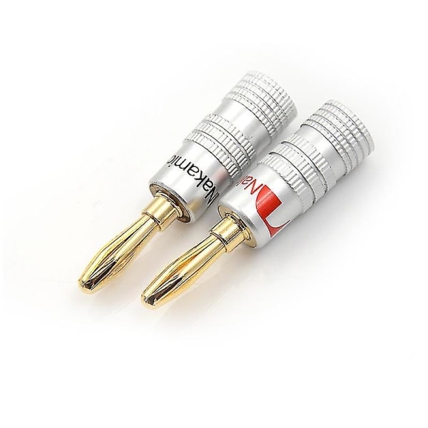 12 stk Golden Nakamichi høyttaler bananplugg adapter kontakter
