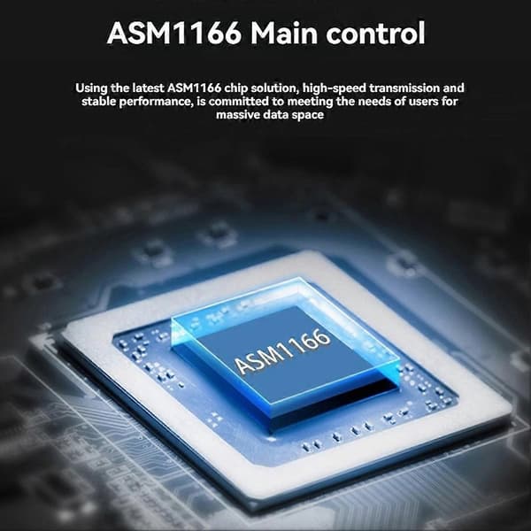 M.2 til adapter 6 porte M.2 NVME til SATA3.0 udvidelseskort M.2 PCI-E M Key Riser til HDD SSD Black