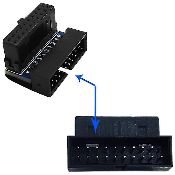 2 stk. Usb 3.0 20 Pin Til Fe L Turn 90 De Right Adapter Board Til Mboard ( An