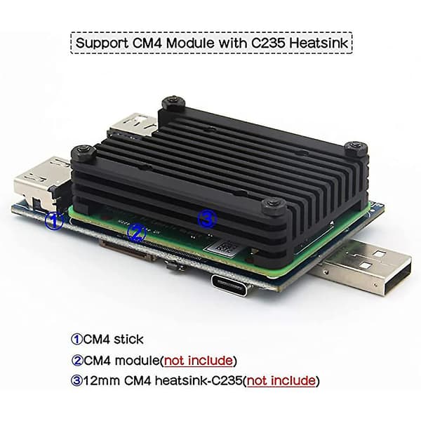Cm4 expansionskort för Compute Module 4 Cm4 Io-kort Mini med programmering av gränssnittsutbyggnad