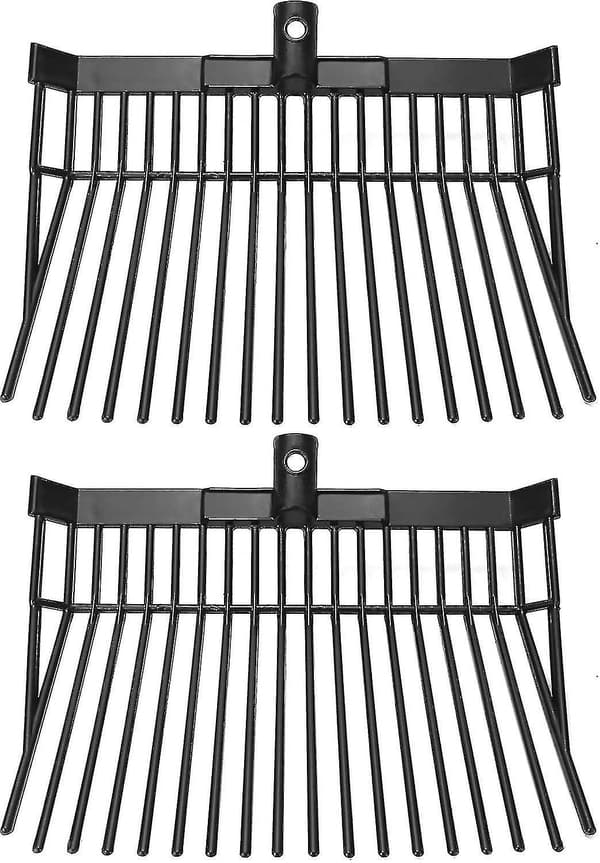2 Pakke Holdbar Rustfri Gaffelhode, Stabilt Polykarbonat Gaffelutskiftningshode Med 18 Tiner