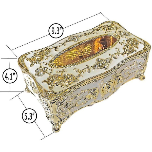 Rhinestone Tissue Box Holder, Luxury European Rose Tissue Box Cover For Bedroom, Office