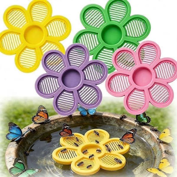 4 stk. sommerfuglefoderautomater til udendørs brug, 19,5 cm flydende bi-vandingsstation drikkefoderautomat, bi-vandingsautomat til baghave, havedam, pool, springvand 4pcs