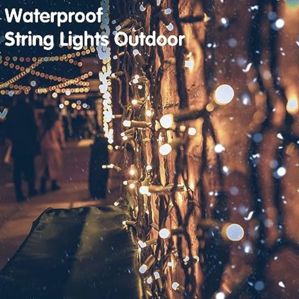 Solcelledrevne lyskæder, 72FT 200 LED 8 tilstande solcelledrevne julelys udendørs lyskæder vandtætte fe-lys til havefest bryllup Xmas Tr