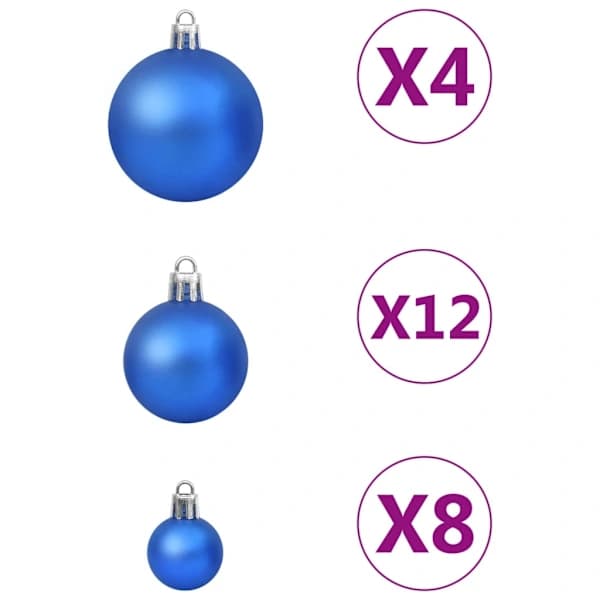 Julgranskulor 100 stycken blå