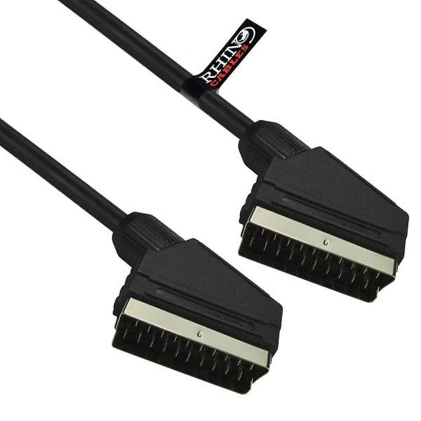 Afskærmet Scart-kabel, forgyldt han til han, Rgb 21-benet Scart-ledning til Av-lyd- og videokontakt til tv, Sky, Vcr, Dvd-afspiller