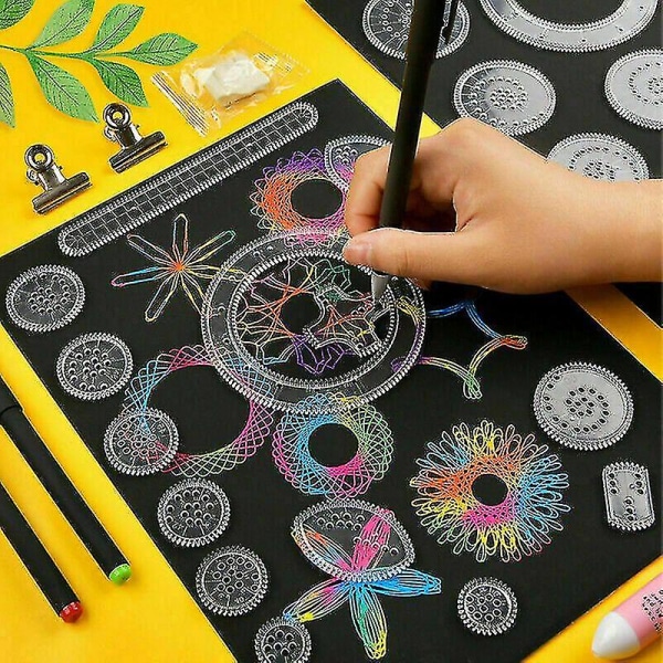 22x Spirograph Geometriska Linjal Verktyg Stationery Drafting Spiralritningsleksak