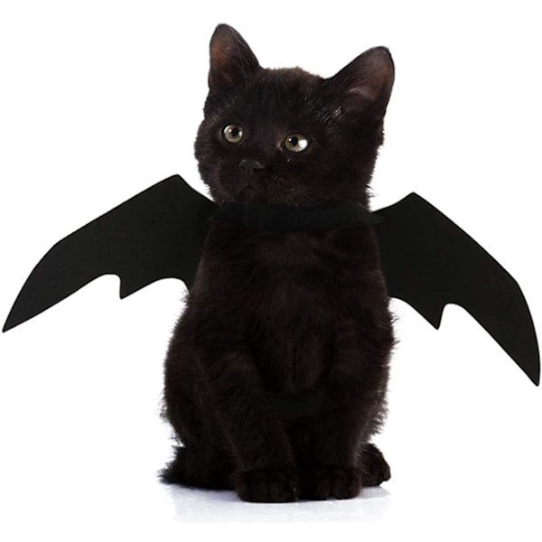 Husdjursdräkt för katt, Halloween-fladdermusvingar, dräkter för husdjur, kläder för små hundar och katter, krage, cosplay-fladdermusdräkt