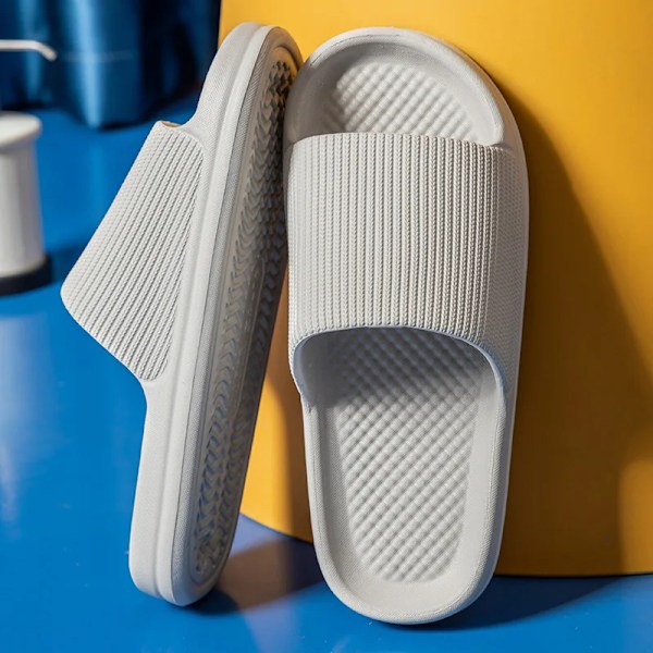 Mote Mote Dame Tøfler Sklisikre Flip Flops Lett EVA Komfortable Bad Strand Tøfler Stor Størrelse 47 48 Blanco 41-42