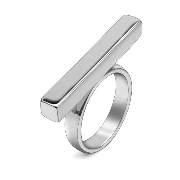 Lange Bar Design Ringe til Mænd Kvinder Personlighed O Stil Unik Interstellar Rock Forskellig Charme Guld Sølv Farve Plata 8