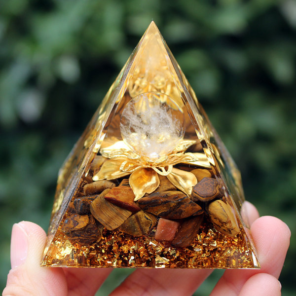 Kristaller Ädelstenar Läkande Kristallstenar Pyramid Chakra Gåvor för kvinnor Män Vän Födelsedag Tonårsvänskap Ovanlig sten Feng