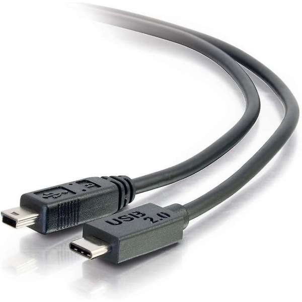 88854 1m Usb 2.0 Usb Type C Til Usb Mini B-kabel M/m - Usb C-kabel Sort - Usb-kabel - Mini-usb Type B (m) Til Usb-c (m) - Usb 2.0 -