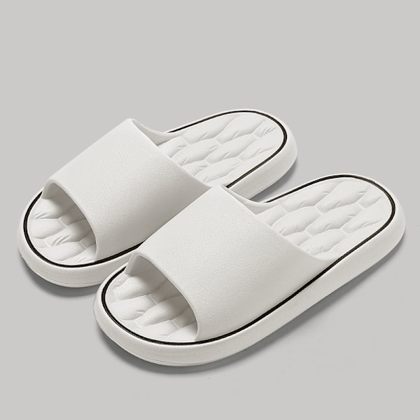 Sommar Nya Moln Tofflor Herr Dam Strand Sandaler Tjock Plattform EVA Mjuk Sula Mode Flip Flops Par Hem Skor Gris 42-43