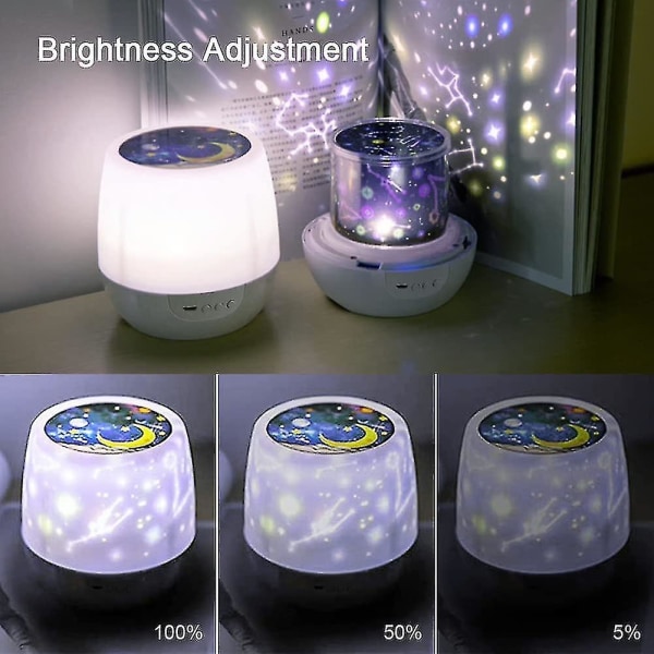 Star Night Light Universe projektorlampa för barn med 6 set projektorfilm