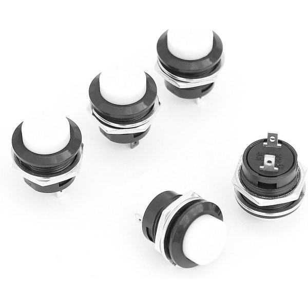 SPST Rund Momentær Toggle Trykknappbryter - 5 x AC 6A/125V 3A/250V