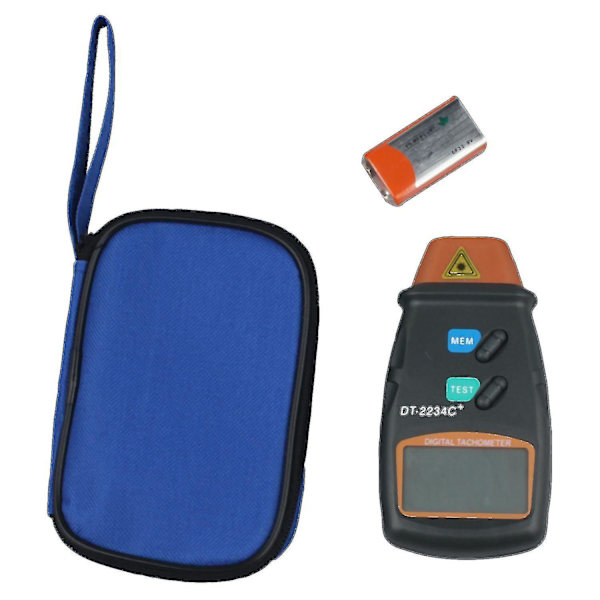 Digitalt display laser-tachometer, berøringsfri fotoelektrisk tachometer, digitalt tachometer Dt2234c1pcs-orange