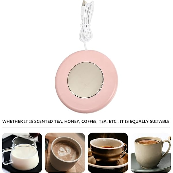 1 sæt Pad og Kopper Varmere Vokslys År Dåser Vandkøler Mat Kop Kande Kaffe Underkop Hjem Kakao med Isolering Opladningskabel Skrivebord Varme Drikkevarer