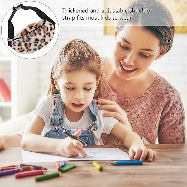 Gepard Fanny Pack Leopard Barn Jenter Boho For Jentepakker -1pc Leopard Design Barn Midjeveske Pluss Brystveske