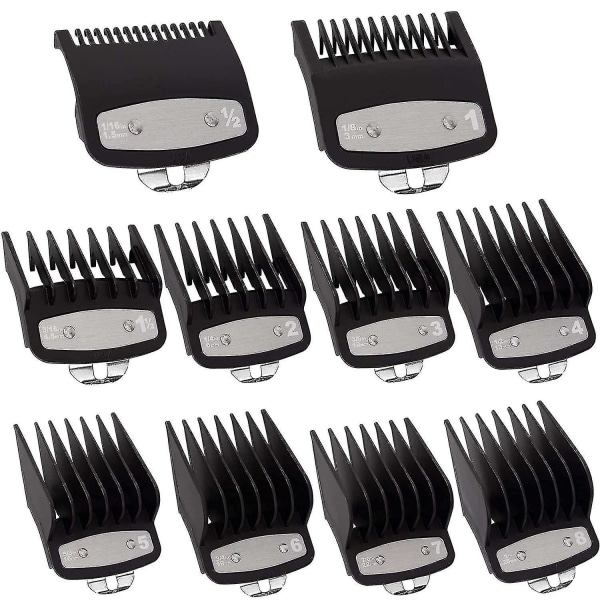 Clipper Guards Klippeskjær for Wahl Clipper med metallklips (pakke med 10) (ruipei)