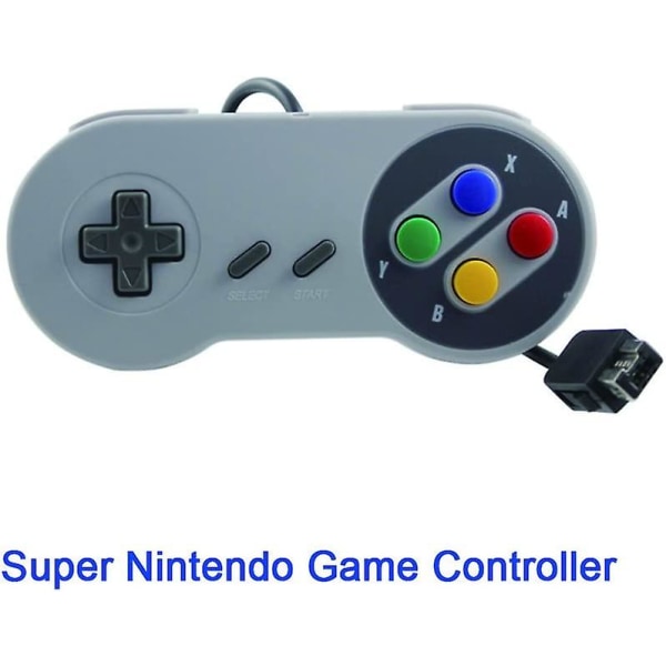 Trådløs kontroller for New Super Nintendo Nes/snes Classic Edition Mini 2017, Klassisk spillkontroller Joystick Gamepad (2-pakning, ikke USB)