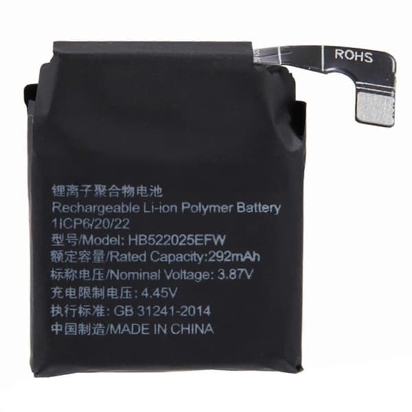 Til Huawei Watch GT 3 42mm 3.87V 292mAh Li-Ion Polymer Batteri Samlekomponent (Encode: HB522025EFW) (