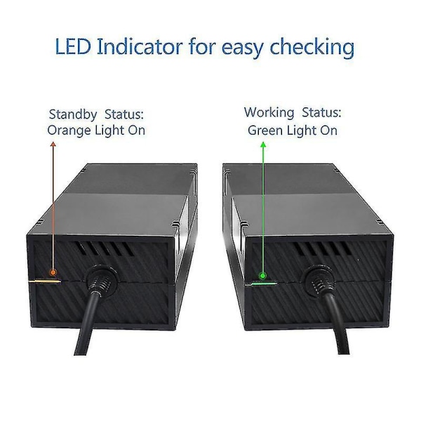 Strømforsyning til Xbox One - Udskiftning af Strømforsyningssten Adapter 100-240v Spænding AC-ledning