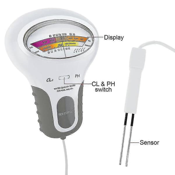 Spa Pool Vandkvalitetsanalysator Digital Klor Og Ph Cl2 Tester Med Probe