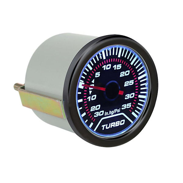 Universal Bil Turbo Boost Tryk Måler 0-35 Psi Meter Røgfarvede Skive 2\" 52mm Blå LED