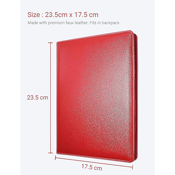 A5 Mappe Klipmappe A5 Konferencemappe Til Legal Pad, Porteføljemappe A5 Pad Foldover Klipmappe Til A5 Legal Pad Skrivning