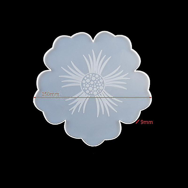Silikoneforme Epoxy Resin Coasters 6stk, Epoxy Resinforme Sæt Resin Støbeform Sæt, Blomsterforme Til Epoxy Resin Uv Resin Art Agat