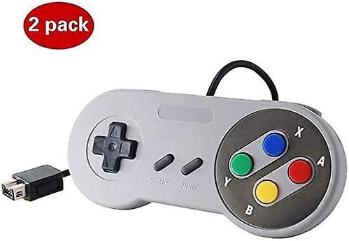 Trådløs controller til New Super Nintendo Nes/snes Classic Edition Mini 2017, Classic Game Controller Joystick Gamepad (2 Packnot Usb)