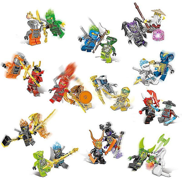 Sæt med 24 stk. Ninja minifigurer