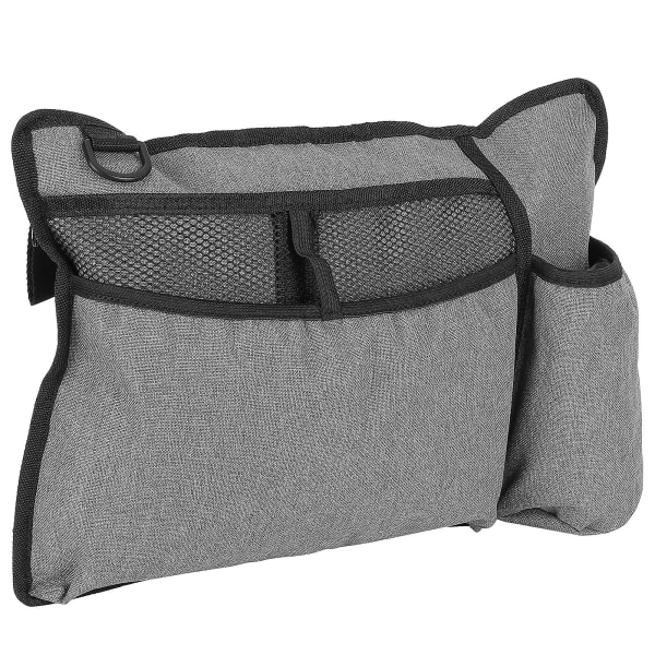 Vandafvisende Sidetaske til Rollator - Opbevaringstaske til Rollator - Organizerlomme Gray