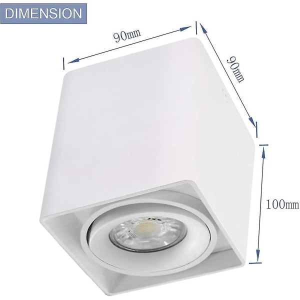 Justerbar Takspotlight (med 5W GU10 LED-lampa) Inomhus Väggspotlight Taklampa