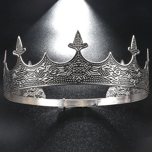 King's Crown - Dame og herre kostume tiara sæt - metal tiara tilbehør til bryllup
