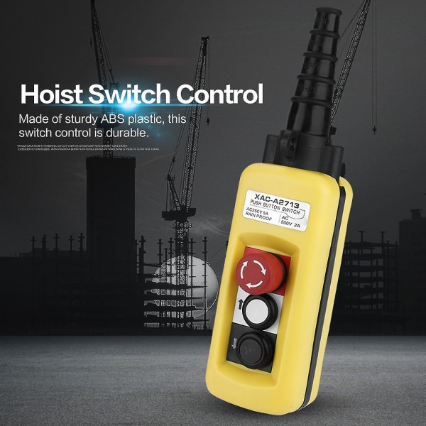 Xac-a2713 Hoist Switch Sensitive Simple To Use Pushbutton Switches Crane Hoist Control For Crane