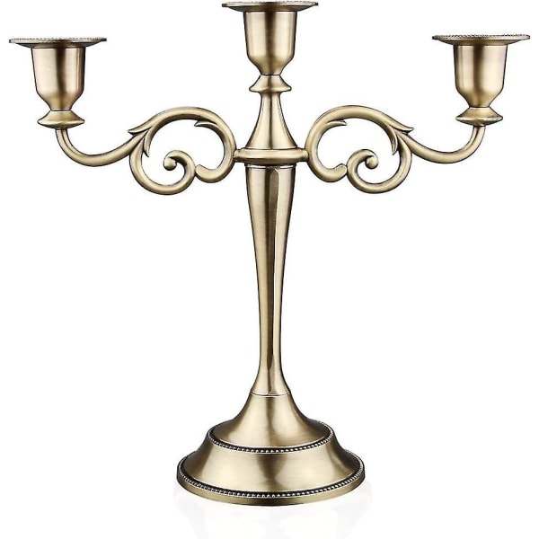 3 metal kandelabre lysestager holder til formelle begivenheder, bryllup, kirke, ferie dekoration