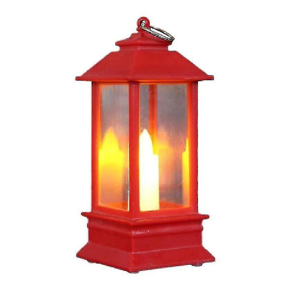 Julsimuleringsflamma Ljus Jul Halloween Liten Vindlampa Led Ljussatt Ljusstake Ljus Nattlampa Juldekoration (röd) (1 st)