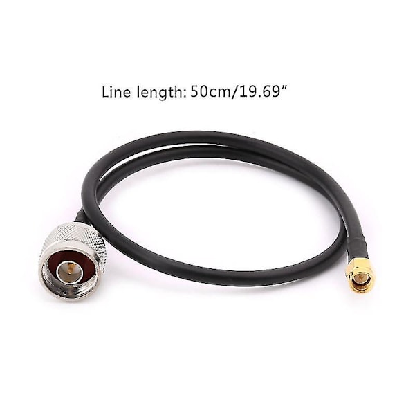 SMA Han til N Han RG58 Pigtail Kabel 50cm Stik Wifi Antenne Kabler