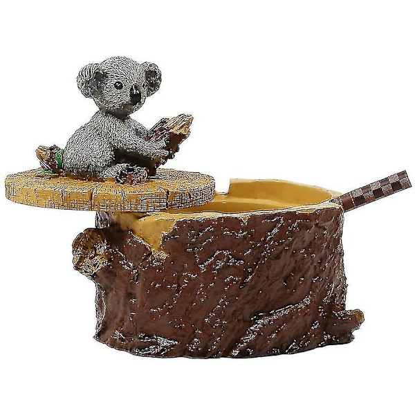 Söpö orava-tuhkakuppi hartsista kannella kotiin
