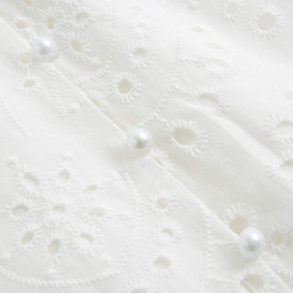 Kvindes Broderi Perleknap Nedknap Kjole V-hals Spaghettirem Maxi Kjole Xl