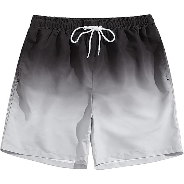 Herrbadbyxor korta badkläder med meshfoder badshorts