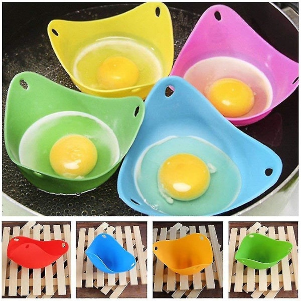 Silikonäggkokare Koppar Set Om 6 För Perfekta Pocherade Ägg